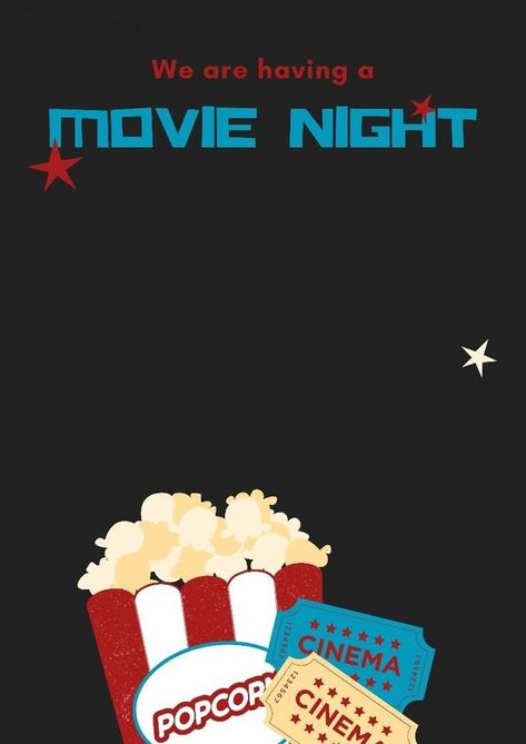 Movie Night Invite, Eleven Stranger Things Drawing, Deco Cinema, Movie Night Invitations, Movie Invitation, Sleepover Invitations, Evite Invitations, Movie Themed Party, Eleven Stranger Things