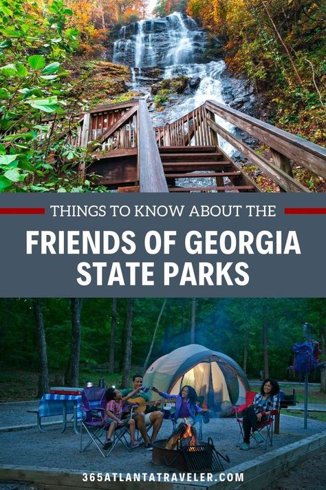 Georgia is home to nearly 50 state parks, each offering outdoor enthusiasts with varying landscapes to explore from waterfalls, kayaking, tons of trails to hike, and more! The mission of Friends is to ensure resources are well protected, maintained, and well preserved for generations to enjoy. The mission of Friends is to partner with, promote and preserve Georgia State Parks and Historic Sites. Vacation Hacks, Hiking In Georgia, Georgia State Parks, Visit Georgia, Georgia Vacation, Travel America, Georgia May, Georgia Travel, Georgia State