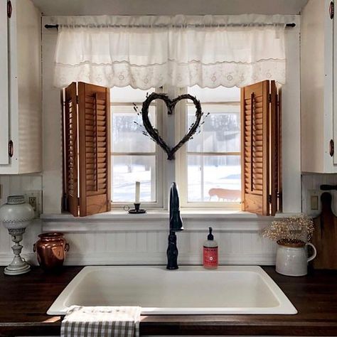 Kitchen Window Shutters, Classic Blinds, Kitchen Shutters, Simple Window Treatments, Window Brands, Above Sink, Kitchen Window Curtains, Over Sink, Kitchen Blinds