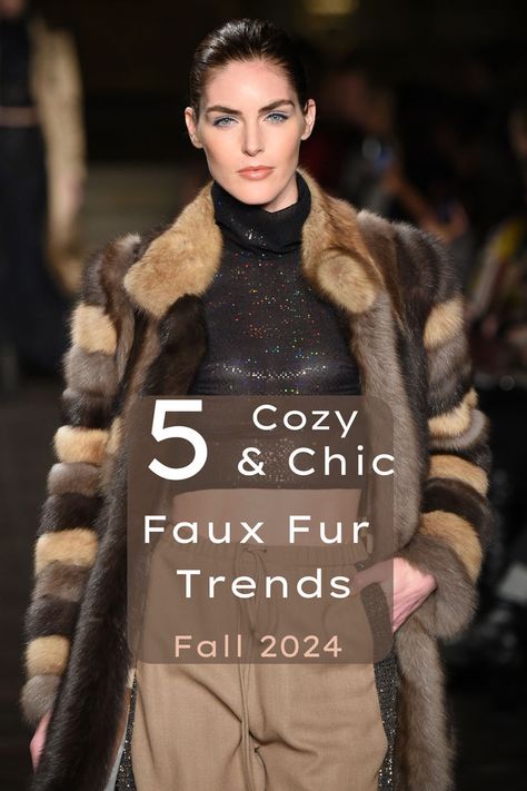 Fall Fashion Trends 2024 Brown Faux Fur Vest Outfit, Fur Vest Street Style, Fashion Fall Winter 2024/2025, Fur Jacket Outfit Casual, Fur Runway, Fur Scarf Outfit, Faux Fur Coat Outfit, Fur Vest Outfit, Outfits With Fur Coats