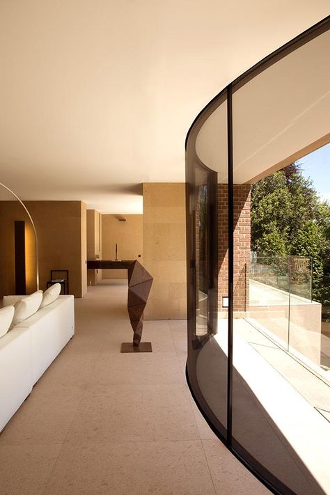 Inside Claudio Silvestri's Cannon Lane House | Wallpaper* Porphyry Stone, Claudio Silvestrin, Hampstead Village, Minimalist Window, David Chipperfield, House Wallpaper, Latest House Designs, Architecture Wallpaper, Curved Glass