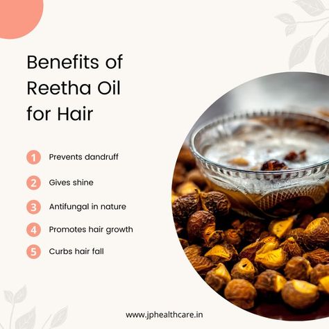 Reetha is known for promoting hair growth. It soothes the scalp and reduces itching. Reetha is a strong cleanser for the hair and scalp. Reetha can make your hair soft and shiny by washing it. For more, you can go to www.jphealthcare.in Or call on +91 7650880000 #haircare #Reetha #hairgrowth #hairgray #hairoil #hairfallremedy #hairfact #haircleanser #hair #hairoiling #cosmetics #jphealthcare #thirdpartycosmetics Promoting Hair Growth, Hair Fall Remedy, Hair Facts, Hair Cleanser, Promotes Hair Growth, Dandruff, Hair Oil, Fall Hair, Red Peppercorn