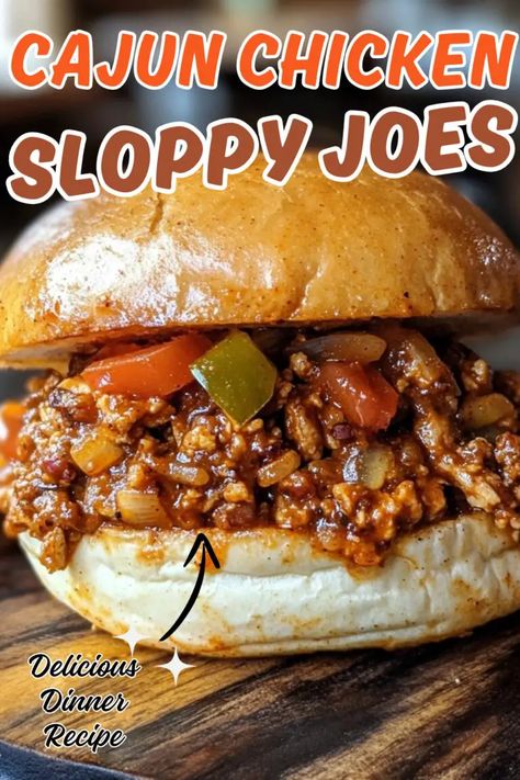 Delicious Cajun Chicken Sloppy Joes - Delicious Recipes - Easy Cooking Ideas and Tasty Dishes Classic Sloppy Joe Recipe, Lake Recipes, Easy Cooking Ideas, Chicken Sloppy Joes, Alaska Food, Lake Lanier, House Big, Sloppy Joes Recipe, Garlic Butter Chicken