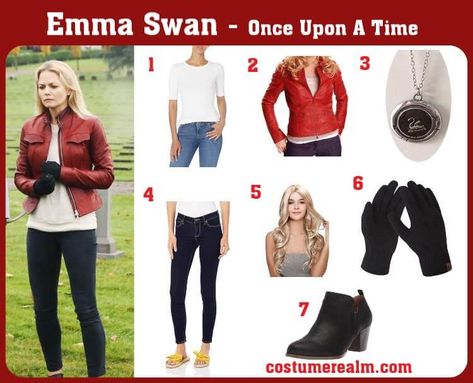 Once Upon A Time Halloween Costumes, Emma Swan Hair, Swan Costume Halloween, Emma Swan Outfit, Once Upon A Time Costumes, Emma Swan Style, Once Upon A Time Emma, Swan Costume, Descendants Oc