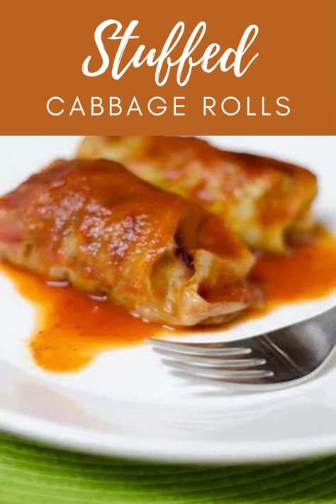 Since these are American styled cabbage rolls, you can serve them with side dishes such as mashed potatoes, rice, vegetables, breads, etc. Stuffed Cabbage Rolls Recipe, Easy Cabbage Rolls, Easy Stuffed Cabbage, Crab Salad Recipe, Stuffed Cabbage Rolls, Cabbage Rolls Recipe, Stuffed Cabbage, Butter Chicken Recipe, Garlic Butter Chicken