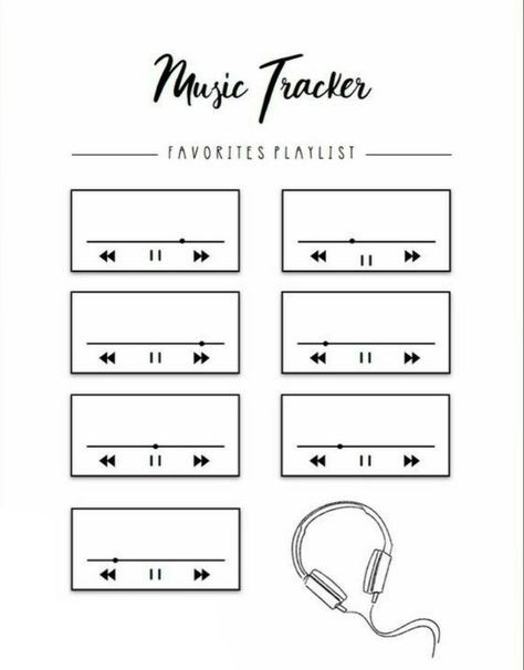 Bujo Music Playlist, Journaling Music Playlist, Playlist Ideas Journal, Bujo Music Tracker, Playlist Design Layout, Playlist Template Aesthetic, Collanote Templates, My Playlist Journal, Music Template Aesthetic