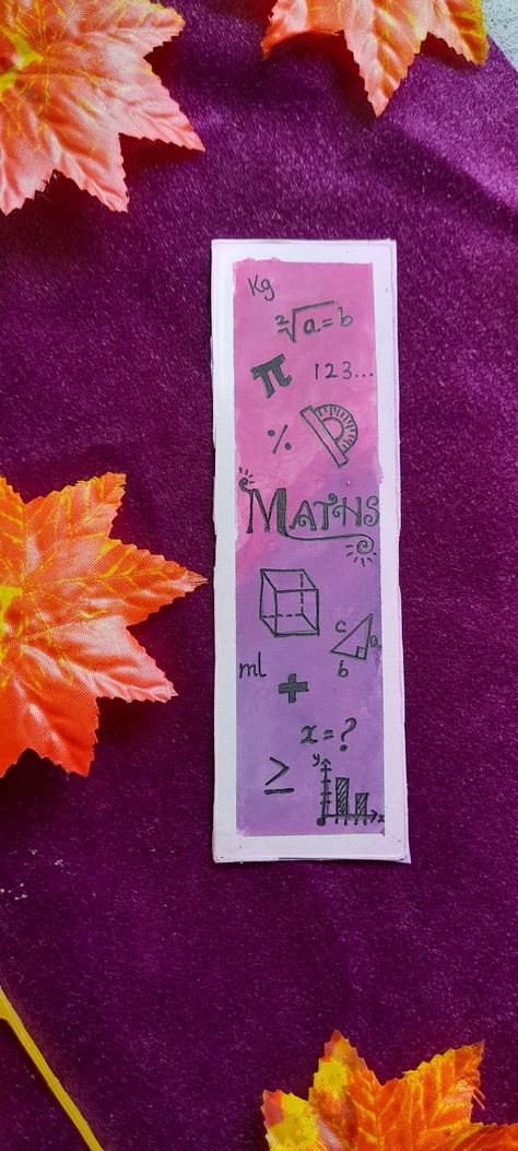 Subject oriented bookmarks for students Math Bookmark Design, Bookmark For School, Diy Bookmarks For Teachers, Doodle Art Bookmarks, Easy Bookmark Ideas Aesthetic, Math Bookmark, Bookmarks Handmade Easy, Crochet Bookworm, Diy Bookmarks Aesthetic