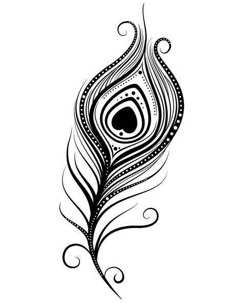 Peacock Feather Coloring Page | Clipart Panda - Free Clipart Images Peacock Feather Drawing, Feather Clipart, Peacock Feather Art, Images Noêl Vintages, Peacock Drawing, Feather Illustration, Peacock Feather Tattoo, Peacock Tattoo, Feather Drawing