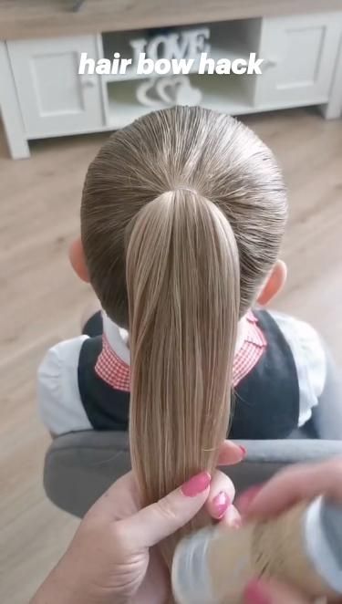 Ponytail Hairstyle Ideas, Girly Hairstyles, Barbie Hairstyle, Girl Hair Dos, Girls Hairstyles Easy, Ponytail Hairstyle, Toddler Hairstyles Girl, Barbie Hair, Bow Hairstyle