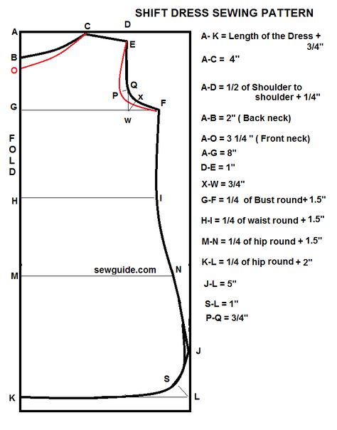 How to make a shift dress - DIY Pattern - Sew Guide Shift Dress Pattern Free, Simple Shift Dress, Diy Dresses, Basic Dress Pattern, Simple Dress Pattern, Sewing Measurements, Dress Patterns Diy, Shift Dress Pattern, Bodice Pattern