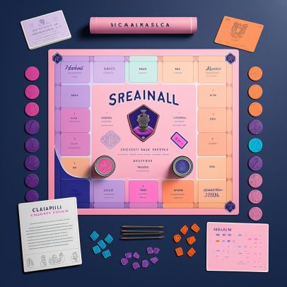 Board Game Design Inspiration, Board Game Design Illustration, Board Game Packaging Design, Board Game Graphic Design, Game Instructions Design, Card Game Packaging, Gameboard Design, Board Games Aesthetic, Game Board Design