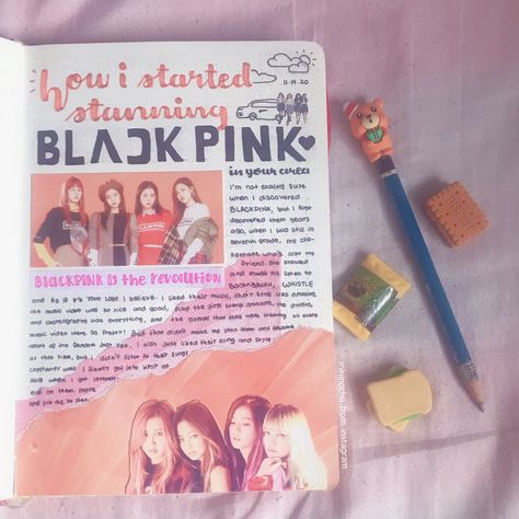 Blackpink Rose Journal, Blackpink Diary Ideas Creative, Rose Blackpink Journal, Jisoo Journal Ideas, Blackpink Journal Ideas Aesthetic, Blackpink Doodle Art Journals, Blackpink Journal Ideas Without Pictures, Blackpink Notebook Ideas, Blackpink Diary Ideas