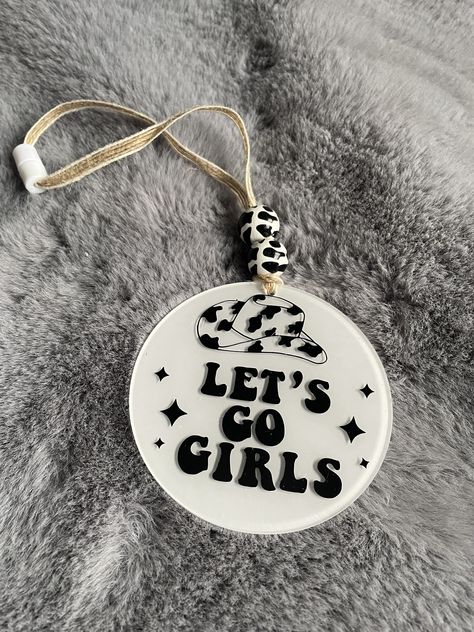 Go Car, Rear View Mirror Charm, Lets Go, Car Charms, Rear View Mirror, Cricut Crafts, Rear View, Cricut Projects, Parts And Accessories