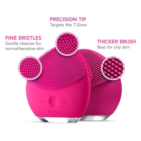 FOREO LUNA mini 2 Facial Cleansing Brush Gentle Exfoliation and Sonic Cleansing for All Skin Types Fuchsia ** Be sure to check out this awesome product. (This is an affiliate link) #skincare Best Facial Cleansing Brush, Facial Skin Care Products, Face Cleaning Brush, Foreo Luna Mini, Healthy Face, Face Pores, Face Brush Cleansing, Foreo Luna, Face Massager