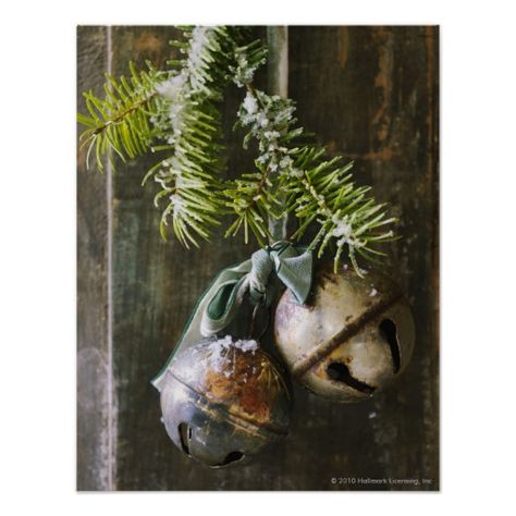 christmas bells with pine branch photography poster Branch Photography, Viking Christmas, Christmas Posters, Photography Poster, Xmas Diy, Pine Branch, Christmas Photography, Boho Christmas, Christmas Poster