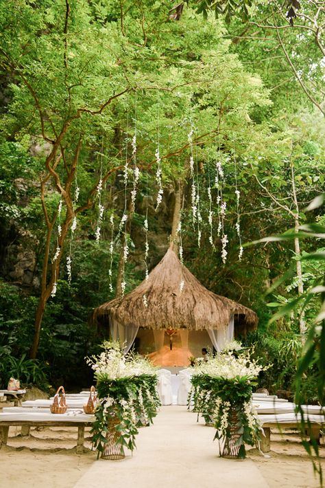 Tropical-Themed Palawan Wedding | Philippines Wedding Blog Intimate Wedding Ideas Philippines, Wedding Ideas Philippines, Palawan Wedding, Botanical Wedding Theme, Wedding Church Aisle, Intimate Wedding Ideas, Philippine Wedding, Wedding Philippines, Botanical Theme