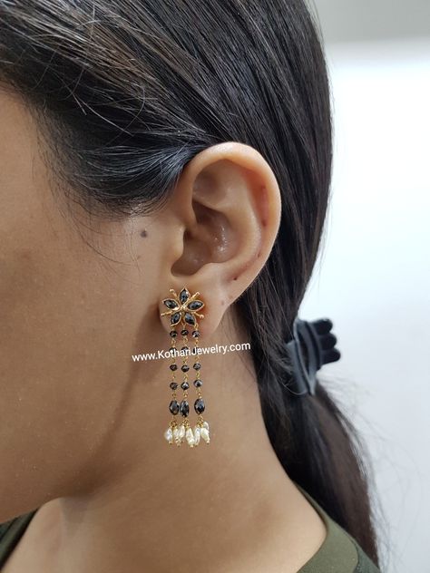 Black Diamonds Ear Rings, Black Beed Earring Gold, Black Diamonds Chains, Black Stone Earrings Gold Indian, Black Beads Earrings Gold, Black Bead Earrings Gold, Black Beads Earrings Indian Gold, Black Beads Ear Rings Gold, Black Stone Earrings Gold