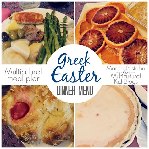 Greek Easter Dinner Menu - Multicultural Meal Plan Mondays - Multicultural Kid Blogs Greek Easter Menu Ideas, Easter Dinner Menus, Easter Dinner Table, Salad Appetizer Cups, Greek Dinners, Easter Menu, Greek Easter, Easter Dinner Recipes, Easter Dinner