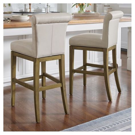 Corinne Swivel Bar & Counter Stool Counter Stools With Backs, Gray Counter, Island Chairs, Island Stools, Bar Stools Kitchen Island, Stools For Kitchen Island, Modern Kitchen Island, Swivel Counter Stools, Stools With Backs