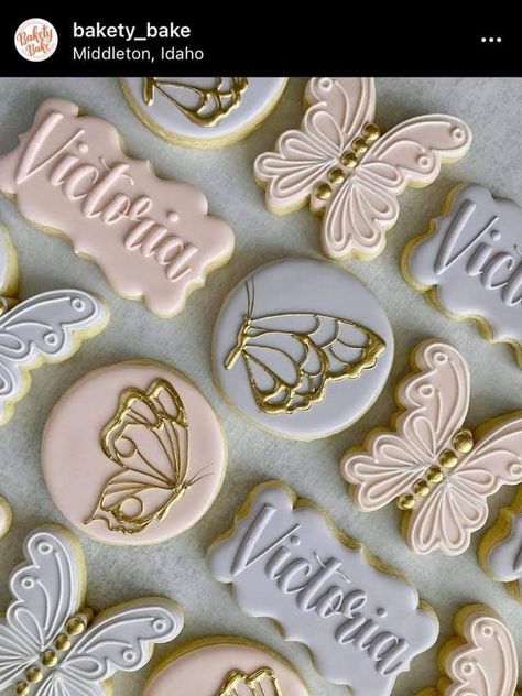 Eid Moubarak, Butterfly 1st Birthday, Butterfly Themed Birthday Party, Butterfly Baby Shower Theme, Baby Shower Sweets, Butterfly Cookies, Butterfly Birthday Party, Birthday Party Theme Decorations, Butterfly Baby Shower