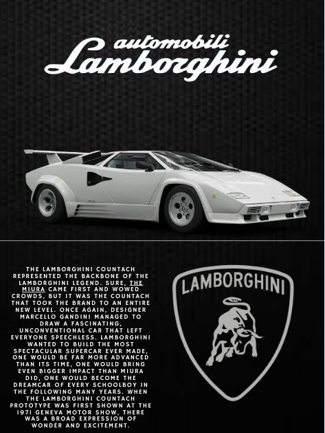 Self Made Lamborghini Countach Poster, Countach Poster, Lamborghini Countach, Cool Sports Cars, Nissan Gtr, Car Posters, Self Made, Lock Screen, Screen Wallpaper