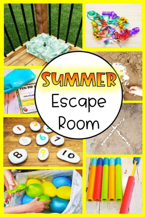 Holiday Club Activities For Kids, Outdoor Escape Room Ideas, Kids Escape Room Ideas, Diy Escape Room For Kids, Escape Room Ideas For Kids, Kids Escape Room, Scavenger Hunt Ideas For Kids, Escape Room Games, Escape Room Diy