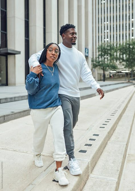 Drip Fits, Couple Matching Outfits, Couples Outfits, Creative Fashion Photography, Healthy Love, Couples Walking, Go For A Walk, Couple Style, Black Couple