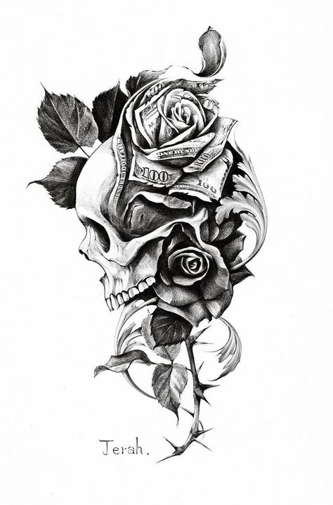 Dark Roses Tattoo, Skull With Roses, Skull Rose Tattoos, Skull Sleeve Tattoos, Skull Sleeve, Forarm Tattoos, Tattoos For Women Half Sleeve, Neck Tattoo For Guys, Vine Tattoos