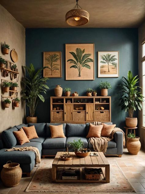 Boho Sisustus, Earthy Living Room, Interior Modern, Living Room Colors, Boho Living Room, Living Room Inspo, Home Design Decor, Minimalist Living Room, Cozy Living Rooms