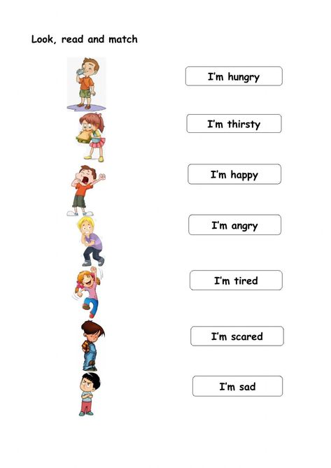 Feelings and emotions interactive worksheet for Grade 2. You can do the exercises online or download the worksheet as pdf. Feeling Worksheet For Kindergarten, Emotion Worksheets For Kids, Feelings Worksheets For Kids, Emotions Worksheets For Kids, English Exercises For Kids, Feeling Worksheet, Worksheets For Kids English, Feelings Activities For Kids, Feelings And Emotions Activities