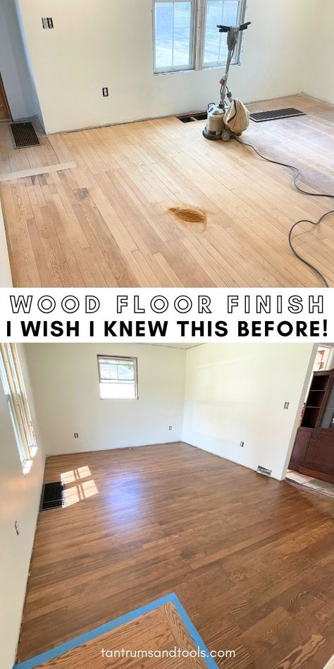 Considering restoring old wood floors? If you want to learn how to redo hardwood floors DIY, THIS is for you. Everything about redoing wood floors is here- save TIME + MONEY with this ultimate redo wood floors DIY + wood floor finishes guide. DIY hardwood floor refinishing is worth it! See my oak floor refinishing before and after here + decide for yourself! Save this + learn how to redo wood floors. Show off your refinished original hardwood floors in time for Christmas! Refinishing Old Wood Floors, Hardwood Floor Makeover, How To Redo Hardwood Floors Diy, Redo Wood Floors Diy, Redo Hardwood Floors, Oak Floor Refinishing, Hardwood Floors Diy, Diy Hardwood Floor, Diy Hardwood Floor Refinishing