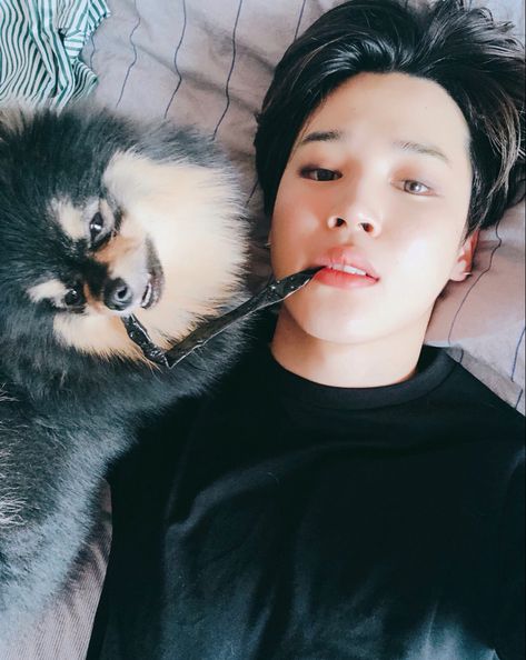 BTS | Jimin | Kpop Taehyung With Yeontan, Bts Dogs, V Smile, V Bts Wallpaper, Park Jimin Bts, Fan Fiction, Bts Korea, Bts Members, Bts Boys