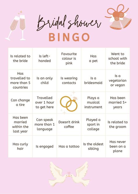 Bridal Shower Bingo Barbie Bingo, Barbie Bridal Shower, Bingo Casino, Bridal Shower Themes, Free Printable Bingo Cards, Bingo Online, Free Bingo Cards, Bridal Shower Bingo, Bingo Template