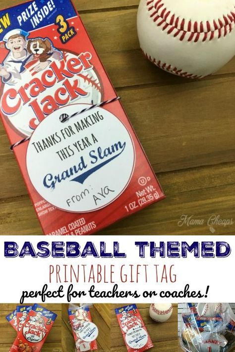 Baseball Themed Gift for Teachers and Coaches + free gift Tags! https://www.mamacheaps.com/baseball-themed-gift-teachers-coaches/ #diy #baseball #teachergift #printable Baseball Theme Teacher Appreciation Week, Staff Ideas, Teacher Appreciation Themes, Teacher Encouragement, Testing Motivation, Sports Theme Classroom, Baseball Ideas, Staff Appreciation Week, Sports Ideas