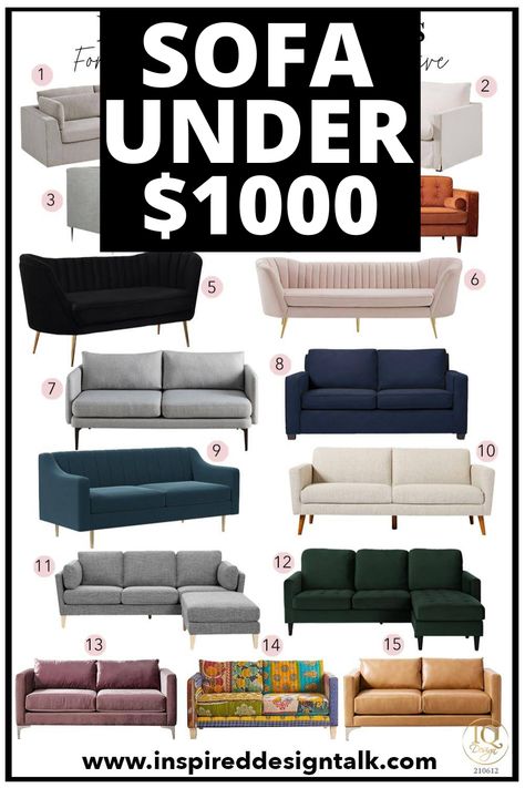 I can't believe the west elm couch is only $1000!! I'm obsessed this the creme sofa for my living room makeover. Cheap Modern Sofa, Affordable Couches, Couch Pillow Arrangement, Cheap Couches, West Elm Couch, Most Comfortable Couch, Creme Sofa, Types Of Couches, Sofa Table Decor