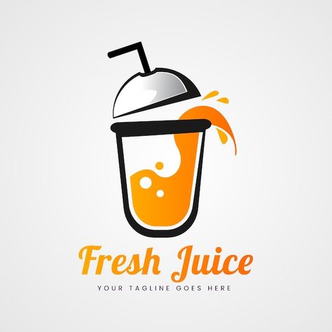 Juice Shop Logo, Juice Logo Design, Fruit Juice Logo Design Ideas, Fruit Juice Logo, Orange Juice Logo Design, Orange Juice Graphic Design, Juice Cafe, Drink Logo, Supermarket Design Interior