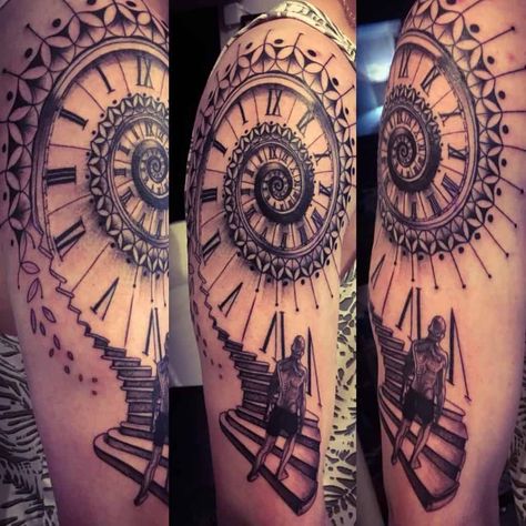 Infinity clock tattoo Greek Clock Tattoo, Clock Tattoo Design Women, Melting Clock Tattoo, Wedding Anniversary Tattoo, Music Staff Tattoo, Time Clock Tattoo, Hourglass Tattoo Meaning, Tat Sleeve, Pocket Watch Tattoo Design