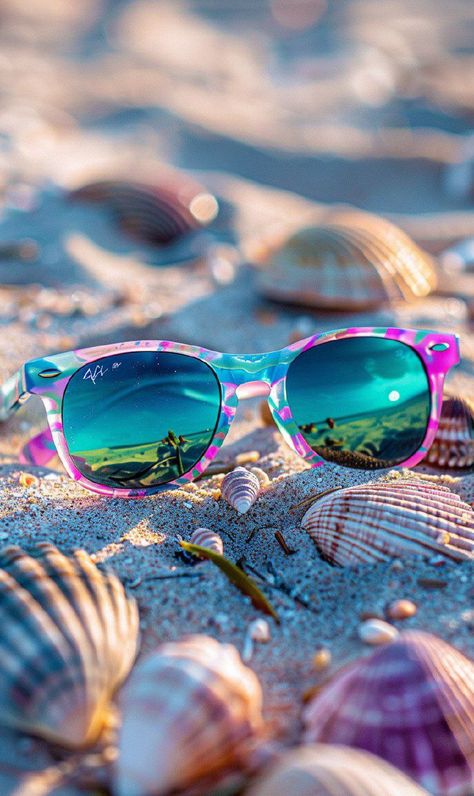 Prompt 👉A pair of women's sunglasses sitting on a sandy beach, photo, by Maksimilijan Vanka, shutterstock, neo-fauvism, elegant tropical prints, bright colored plastic frame, highly detailed refraction, summer color pattern, colorful holiday, lush paradise, pink and blue, shells on the sand, scenic full frame, layered, full color, istock, beautiful iPhone wallpaper] 👉 if Like, please Follow and Share AI Graphics Studio 👇Contact on WhatsAPP: http://tiny.cc/aigraphicsstudio #aigraphicsstudio ... Tropical Sunglasses, Beautiful Iphone Wallpaper, Macro Photography Nature, Dreamscape Architecture, Tropical Prints, Fauvism, Tropical Getaways, Phone Wallpaper Design, Tropical Theme