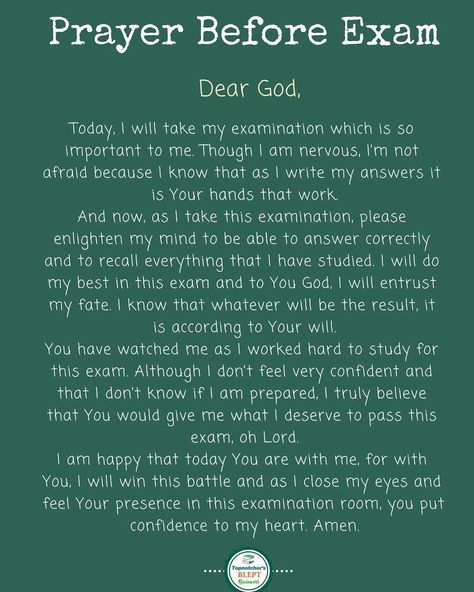 Prayer Before A Test, Prayer Before Studying For Exam, Prayers Before Exams, Prayer For Final Exams, How To Review For Exam, Prayer To Pass An Exam, Prayer For Passing An Exam, Prayer For Academic Success, Personal Prayer For Students