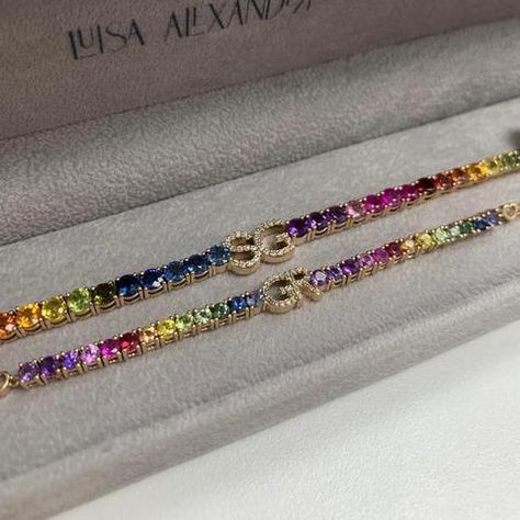 Stephanie Gottlieb, Weight Baby, Multi Sapphire, Diamond Education, Gold Baby, Sapphire Bracelet, Yellow Gold Bracelet, Arm Candy, Tennis Bracelet