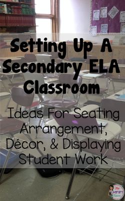 Setting Up a Secondary ELA Classroom: Ideas for Seating Arrangement, Decor Middle School English Classroom, Secondary Ela Classroom, Middle School Classroom Decor, Classroom Decor High School, Secondary Classroom, Gif Disney, 8th Grade Ela, Ela Classroom, English Language Arts High School