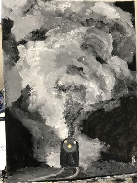 Black And White Aesthetic Painting Ideas, Painting Grey Art, Monochrome Figure Painting, Monochrome Canvas Painting, Black White Oil Painting, Monochromatic Painting Black And White, Gray Aesthetic Drawing, Grey Painting Aesthetic, Monochrome Art Painting Black White