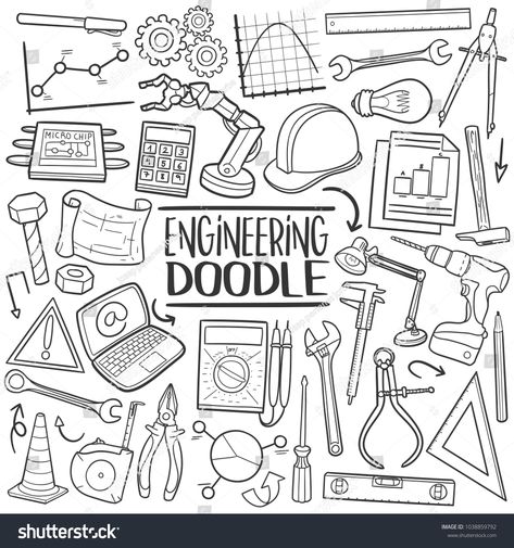 Engineering Traditional Doodle Icons Sketch Hand Made Design Vector #Ad , #AD, #Doodle#Icons#Engineering#Traditional Banner Doodle, Doodle Icons, Doddle Art, Engineers Day, School Book Covers, Flower Drawing Design, Doodle Icon, Doodle Coloring, Poster Drawing