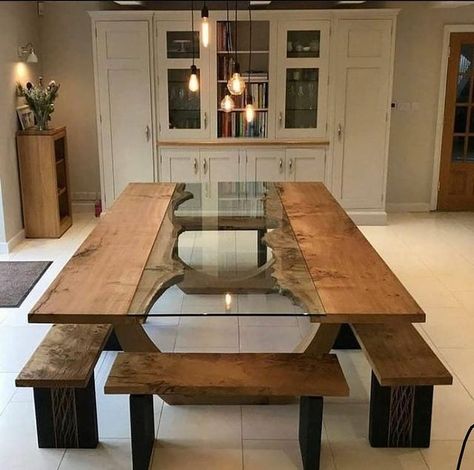 Wood Working Fresh su Instagram: "Do you like this?😱 • • Follow our page (@woodworkingfresh )for more⚒ Follow our page (@woodworkingfresh )for more⚒ Follow our page…" Live Edge Table Tops, Epoxy Wood Table, Wood Slab Table, Resin River Table, Natural Wood Table, Luxury Dining Table, Epoxy Table Top, Dining Sofa, Custom Dining Tables