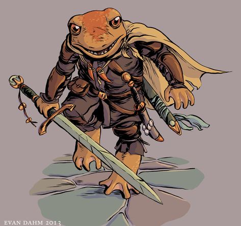 Dnd Races, Fantasy Races, Dungeons And Dragons Characters, Dnd Art, A Frog, Arte Animal, Fantasy Rpg, Dnd Characters, Creature Design