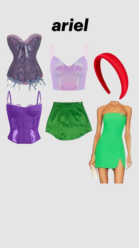 halloween costume ideas! disney princesses 3/? ARIEL🧜‍♀️ Disney Princess College Costume, Costume Ideas Disney, Ariel Halloween, Ariel Halloween Costume, Disney Princess Halloween Costumes, College Costumes, Ariel Costume, Ariel Costumes, Princess Halloween Costume