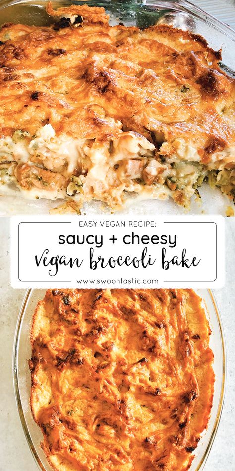 Cheesy Vegan Broccoli Cauliflower Bechamel Bake - perfect plant based dinner bake, which can be served as a main or a side dish.   #vegan #veganbake #veganrecipe #plantbasedcooking #veganwhitesauce #veganbechamel #vegandinner #veganbake #cauliflowerbake #broccoli #whitesauce #cauliflower #cheesesauce Wfpb Casserole, Vegan Broccoli Recipes, Broccoli Cauliflower Bake, Vegan Casseroles, Cauliflower Bake, Vegan Broccoli, Pantry Recipes, Vegan Casserole, Broccoli Bake