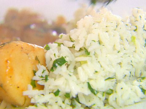 Herbed Basmati Rice recipe from Ina Garten via Food Network Basmati Rice Recipe, Herbed Rice, Basmati Rice Recipes, Ina Garten Recipes, Lemon Rice, Rice Salad, Vegetable Sides, Basmati Rice, Rice Recipe