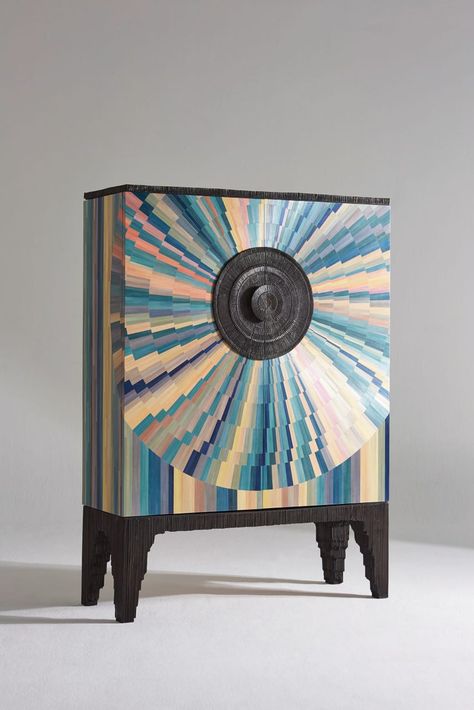 Alexander Lamont, Marquetry Furniture, Straw Marquetry, Modern Buffet, Mobile Bar, Marquetry, Art Furniture, Fine Furniture, Cabinet Furniture