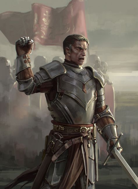 Change la Position de l'Armée soit en Attaque soit en Défense Heroic Fantasy, Knight Art, White Cover, Human Male, Dungeons And Dragons Characters, Fantasy Armor, High Fantasy, Fantasy Warrior, Arte Fantasy